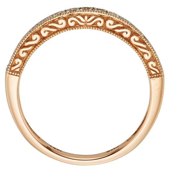 1/4 CT. T.w. Certified Diamond Anniversary Band in 14K Rose Gold (I/I2)