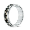 Thumbnail Image 2 of 9.0mm Black Carbon Fiber Comfort Fit Stainless Steel Wedding Band
