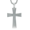 Thumbnail Image 1 of Men's Diamond Accent Cross Pendant in Stainless Steel - 24"