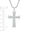 Thumbnail Image 3 of Men's Diamond Accent Cross Pendant in Stainless Steel - 24"