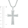 Thumbnail Image 2 of Men's Diamond Accent Cross Pendant in Stainless Steel - 24"