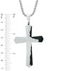 Thumbnail Image 3 of Men's Lord's Prayer Tablet Cross Pendant in Two-Tone Stainless Steel - 24"