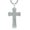 Thumbnail Image 1 of Men's Carbon Fiber Stacked Cross Pendant in Two-Tone Stainless Steel - 24"