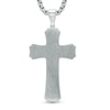 Thumbnail Image 2 of Men's Carbon Fiber Stacked Cross Pendant in Two-Tone Stainless Steel - 24"