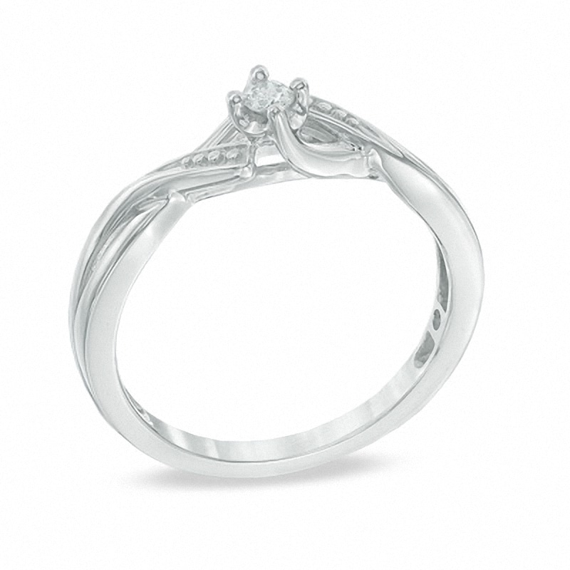 Cherished Promise Collection™ Diamond Accent Twist Bypass Ring in Sterling Silver