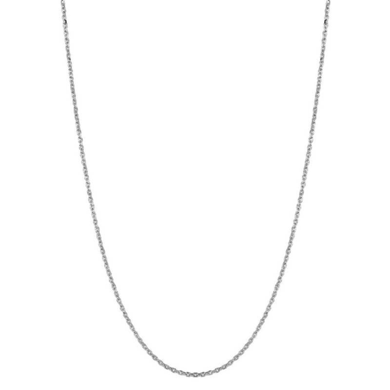 1.4mm Cable Chain Necklace in 14K White Gold - 20
