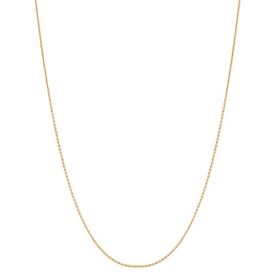 Ladies' 0.7mm Cable Chain Necklace in 14K Gold - 16"