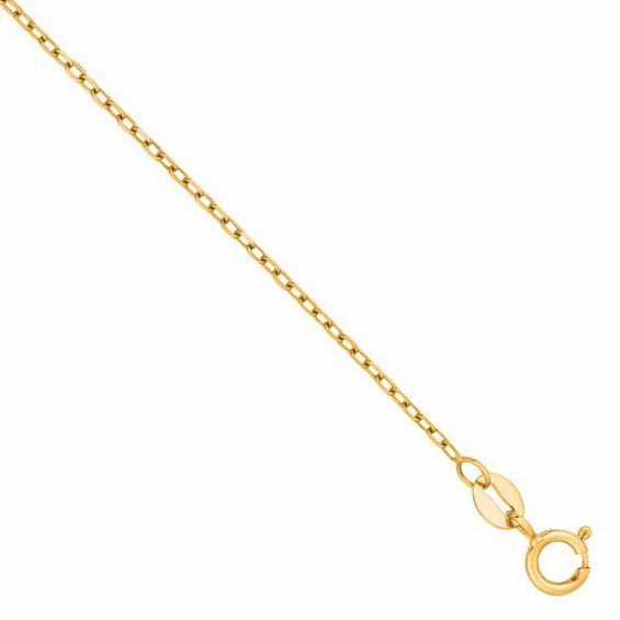Brilliant Bijou 14k Yellow Gold Cable Chain Necklace