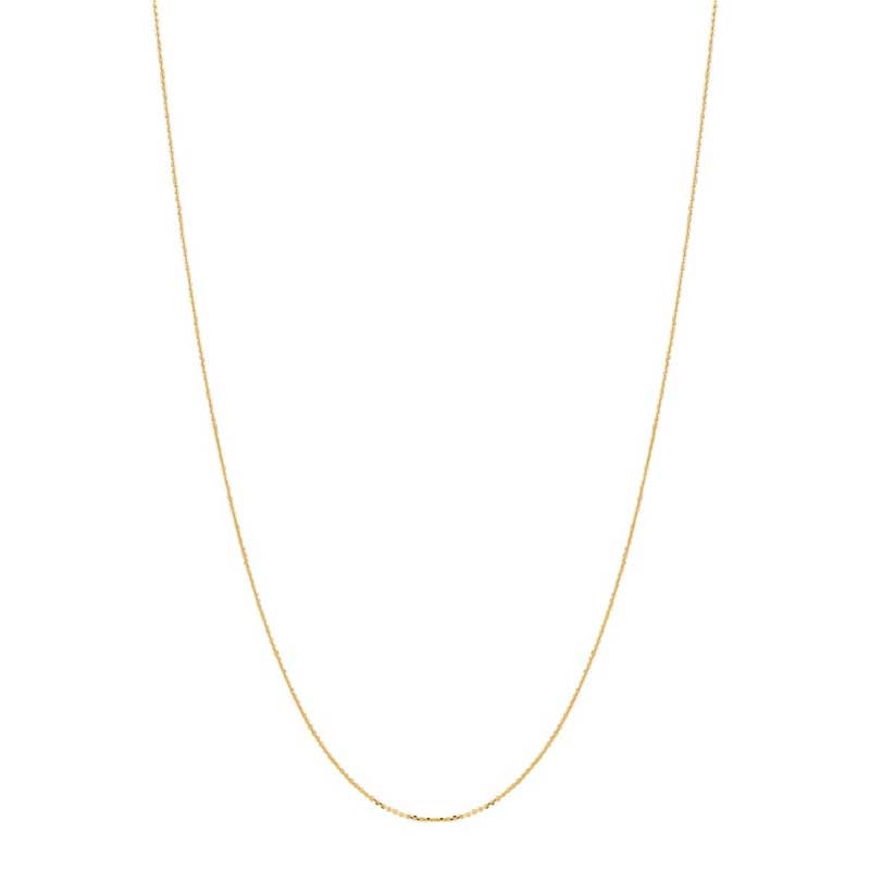 Main Image 1 of 0.5mm Cable Chain Necklace in 14K Gold - 18"