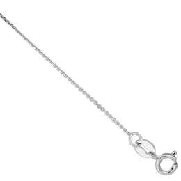 1.1mm Cable Chain Necklace in 10K White Gold - 18&quot;