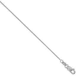 Ladies' 0.7mm Cable Chain Necklace in 14K White Gold - 16&quot;