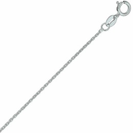 Ladies' 1.1mm Cable Chain Necklace in 14K White Gold - 17&quot;