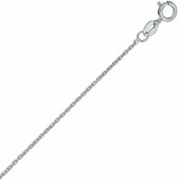 Ladies' 1.1mm Cable Chain Necklace in 14K White Gold - 16&quot;
