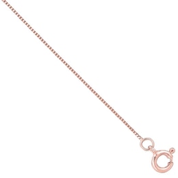 0.45mm Box Chain Necklace in 14K Rose Gold - 18&quot;