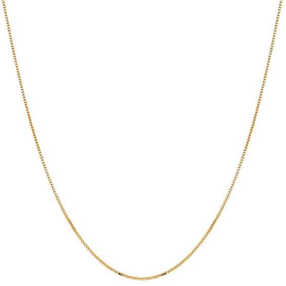 0.6mm Box Chain Necklace in 14K Gold - 18"