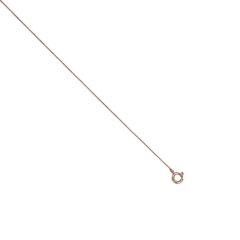 0.45mm Box Chain Necklace in 10K Rose Gold - 18"