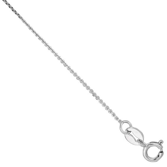 Briliant Bijou Genuine 10k White Gold .95 mm Carded Cable Rope Chain Necklace 18 inches 