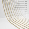 Thumbnail Image 2 of 0.85mm Polished Rope Chain Necklace in 14K White Gold