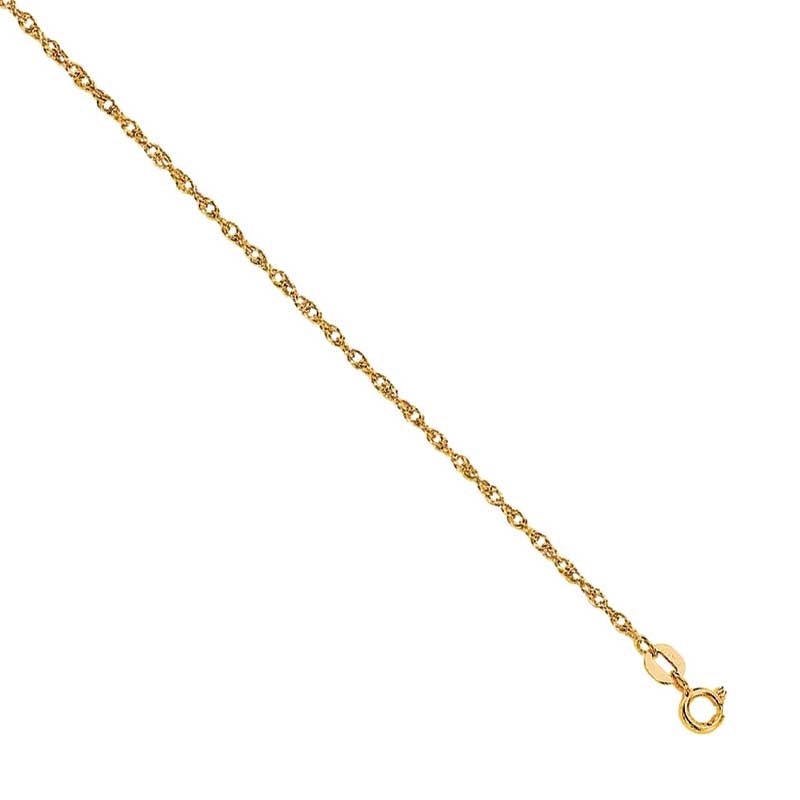 Main Image 1 of 0.8mm Rope Chain Necklace in Solid 14K Gold - 18"