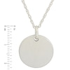 Thumbnail Image 2 of Personality Charms Matte Round Disk Starter Pendant in Sterling Silver