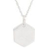 Thumbnail Image 1 of Personality Charms Polished Hexagon Starter Pendant in Sterling Silver