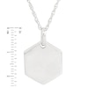 Thumbnail Image 2 of Personality Charms Polished Hexagon Starter Pendant in Sterling Silver