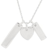 Thumbnail Image 1 of Personality Charms Three Piece Rectangle, Heart and Long Rectangle Starter Pendant in Sterling Silver
