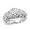 Thumbnail Image 1 of 1 CT. T.W. Diamond Vintage-Style Frame Engagement Ring in 14K White Gold