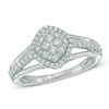 Thumbnail Image 0 of 1/2 CT. T.W. Diamond Tilted Square Cluster Ring in 10K White Gold