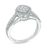 Thumbnail Image 1 of 1/2 CT. T.W. Diamond Tilted Square Cluster Ring in 10K White Gold