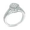 Thumbnail Image 2 of 1/2 CT. T.W. Diamond Tilted Square Cluster Ring in 10K White Gold