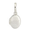 Thumbnail Image 0 of Personality Charms Cursive "M" Initial Oval Locket Charm in Sterling Silver