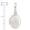 Thumbnail Image 2 of Personality Charms Cursive "M" Initial Oval Locket Charm in Sterling Silver