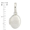 Thumbnail Image 1 of Personality Charms Cursive "M" Initial Oval Locket Charm in Sterling Silver