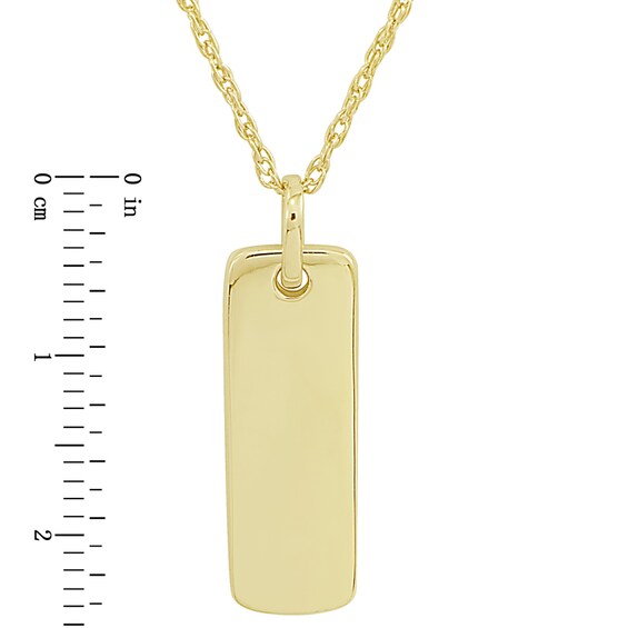 Personality Charms Rectangle Starter Pendant in 10K Gold