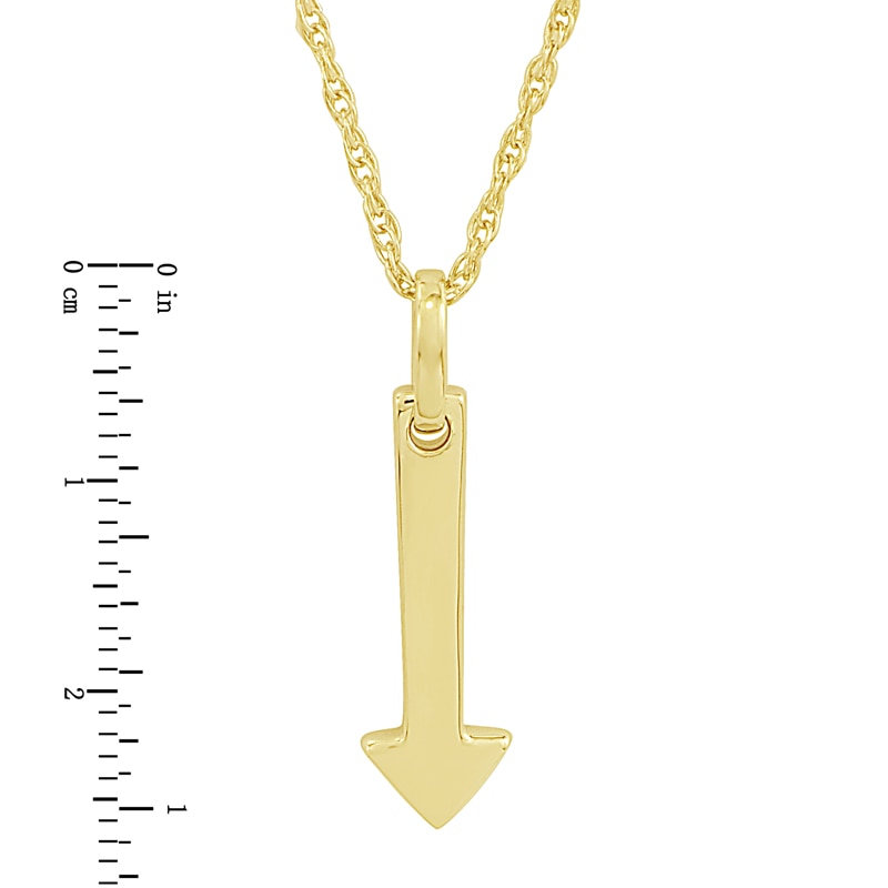Main Image 2 of Personality Charms Arrow Starter Pendant in 10K Gold