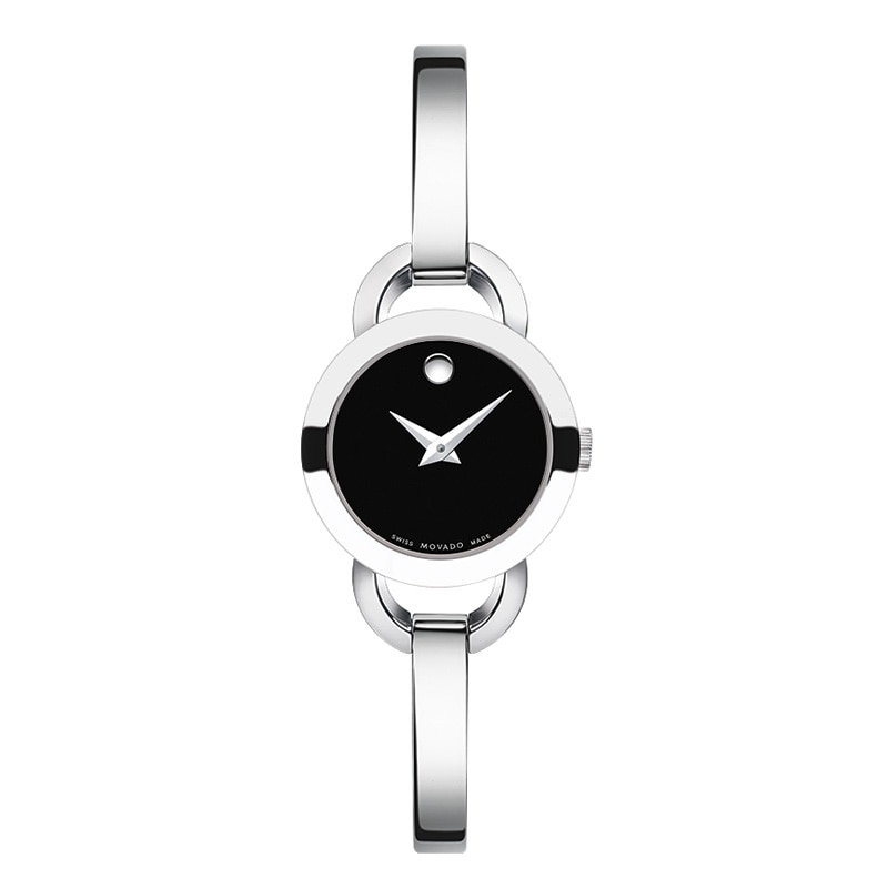 Ladies' Movado Rondiro® Bangle Watch with Black Museum® Dial (Model: 606796)