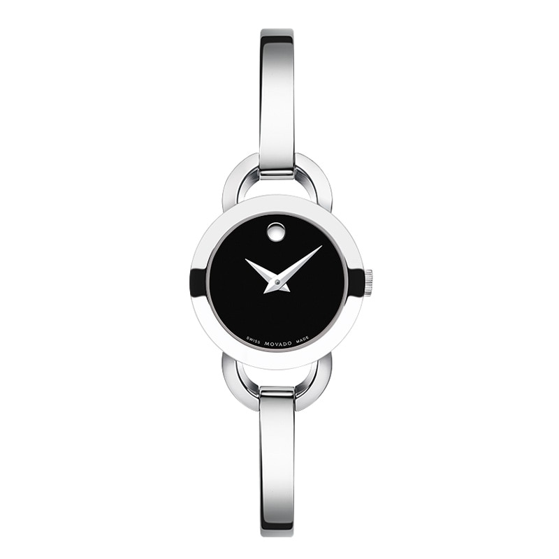 Main Image 1 of Ladies' Movado Rondiro® Bangle Watch with Black Museum® Dial (Model: 606796)