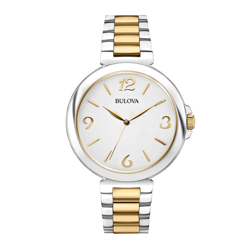 Main Image 1 of Ladies' Bulova Two-Tone Watch with White Dial (Model: 98L194)