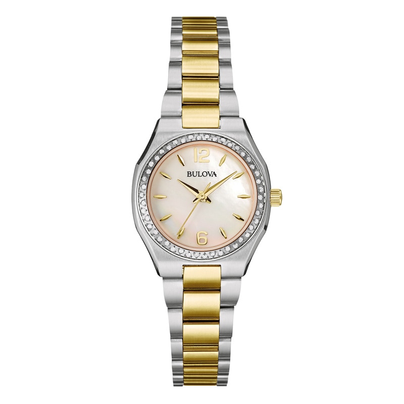 Ladies' Bulova Diamond Accent Watch with Mother-of-Pearl Dial (Model: 98R204)