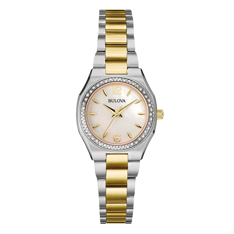 Main Image 1 of Ladies' Bulova Diamond Accent Watch with Mother-of-Pearl Dial (Model: 98R204)