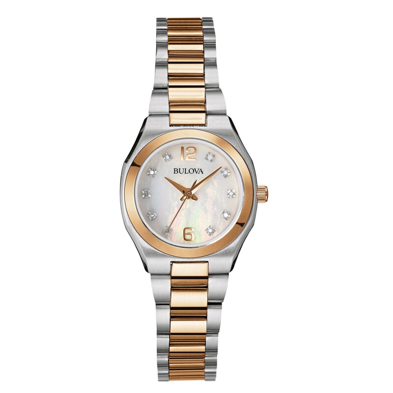 Ladies' Bulova Diamond Accent Watch with Mother-of-Pearl Dial (Model: 98R204)