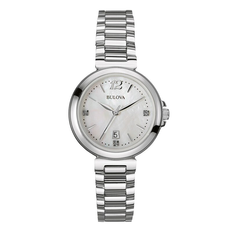 Main Image 1 of Ladies' Bulova Diamond Accent Watch with Mother-of-Pearl Dial (Model: 96P149)