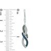 Thumbnail Image 2 of 1/6 CT. T.W. Enhanced Green, Blue and White Diamond Infinity-Style Drop Earrings in Sterling Silver