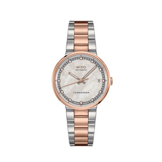 Ladies' MIDO® Commander II Diamond Accent Two-Tone Automatic Watch