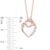 Thumbnail Image 2 of 1/10 CT. T.W. Diamond Motherly Love Heart Pendant in 10K Rose Gold