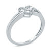 Thumbnail Image 2 of Diamond Accent Looped Heart Promise Ring in 10K White Gold
