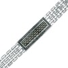 Thumbnail Image 0 of Men's 3/4 CT. T.W. Black Diamond and Carbon fiber ID Bracelet in Black Stainless Steel