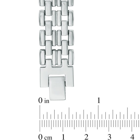 3/4 CT. T.w. Black Diamond and Carbon fiber ID Bracelet in Black Stainless Steel