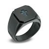 Thumbnail Image 2 of Diamond Accent Cross Ring in Black IP Stainless Steel  - Size 10
